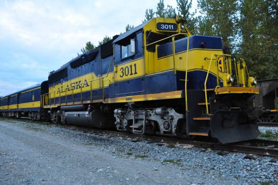 O famoso trem da região de Talkeetna, no Alaska